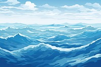 Landscape ocean backgrounds outdoors. 