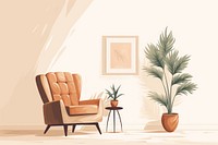 Armchair plant comfortable houseplant. AI generated Image by rawpixel.