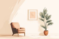 Armchair plant comfortable houseplant.