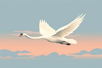 Bird swan animal flying. AI generated Image by rawpixel.