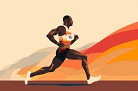Sprinting running jogging athlete. AI generated Image by rawpixel.