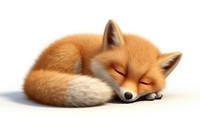 Fox wildlife sleeping animal. AI generated Image by rawpixel.
