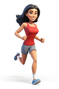 Running cartoon shorts female. AI generated Image by rawpixel.