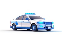 Car vehicle police white background.