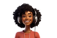 Headphones headset cartoon adult. 