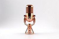 Microphone white background technology copper. AI generated Image by rawpixel.