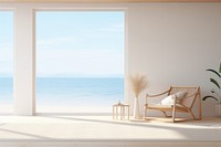 Furniture window beach chair. AI generated Image by rawpixel.