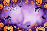 Halloween purple backgrounds pumpkin. AI generated Image by rawpixel.