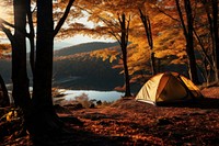 Camping autumn architecture recreation. 