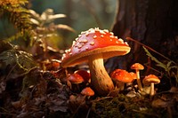 Mushroom fungus autumn agaric. AI generated Image by rawpixel.