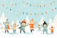 Snow celebration outdoors winter. AI generated Image by rawpixel.