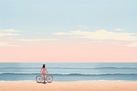 Bicycle beach outdoors cycling design