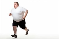 Running adult man white background. AI generated Image by rawpixel.