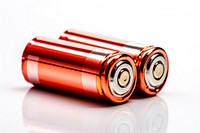 Ammunition bullet white background technology.