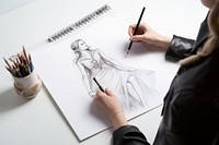 Sketch fashion drawing adult. AI generated Image by rawpixel.