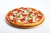 Pizza food white background mozzarella. 