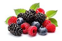 Raspberry blackberry blueberry berries. AI generated Image by rawpixel.