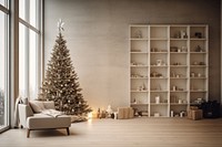 Christmas tree decoration furniture. AI generated Image by rawpixel.