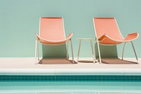 Chair furniture pool architecture. AI generated Image by rawpixel.