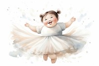 Portrait dancing baby celebration. AI generated Image by rawpixel.