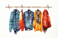 Clothesline coathanger clothespin outerwear. AI generated Image by rawpixel.