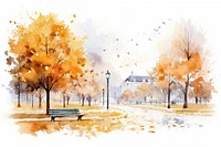 Architecture outdoors autumn nature. AI generated Image by rawpixel.