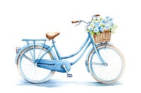 Bicycle basket vehicle flower. 