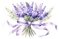 Lavender flower ribbon purple. AI generated Image by rawpixel.