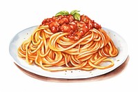 Spaghetti pasta plate food. 