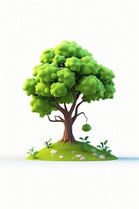 Tree cartoon plant green. AI generated Image by rawpixel.