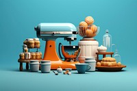 Appliance mixer blue cup. AI generated Image by rawpixel.