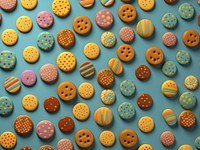 Backgrounds dessert pattern cookie. 