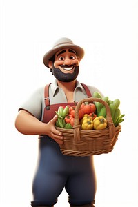 Basket vegetable portrait holding. 