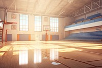 Basketball indoors sports gym. 