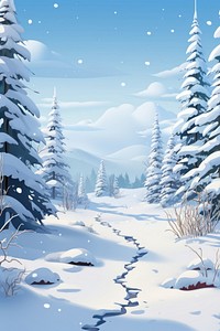 Snow tree landscape outdoors. AI generated Image by rawpixel.