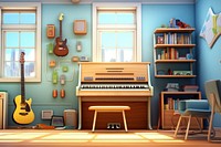 Room architecture furniture keyboard. AI generated Image by rawpixel.