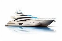 Yacht vehicle boat white background. AI generated Image by rawpixel.