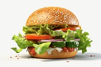 Food hamburger vegetable condiment. AI generated Image by rawpixel.