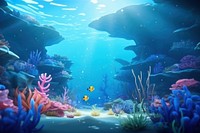 Underwater aquarium outdoors nature. 