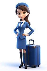 Suitcase luggage cartoon adult. AI generated Image by rawpixel.