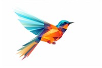 Bird animal flying white background. AI generated Image by rawpixel.