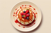 Pancake berry strawberry dessert. AI generated Image by rawpixel.