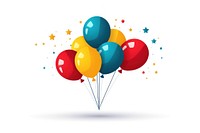 Balloon white background anniversary celebration. AI generated Image by rawpixel.