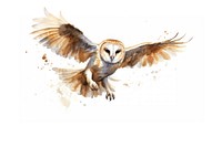 Flying owl cartoon animal. AI generated Image by rawpixel.