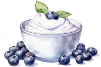 Blueberry dessert yogurt fruit. 