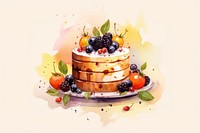 Fruit cake dessert berry. AI generated Image by rawpixel.