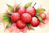 Food strawberry raspberry fruit. AI generated Image by rawpixel.
