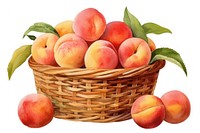 Peach basket fruit apple. AI generated Image by rawpixel.