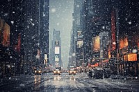 Snow architecture cityscape outdoors. AI generated Image by rawpixel.