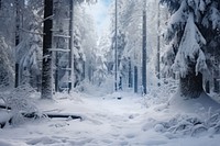 Nature forest winter snow. 